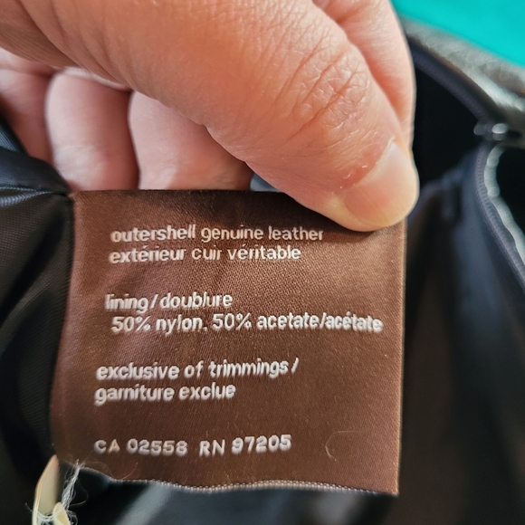 Vintage Y2K Danier black leather and suede asymmetrical midi skirt size 2 - Picture 14 of 15